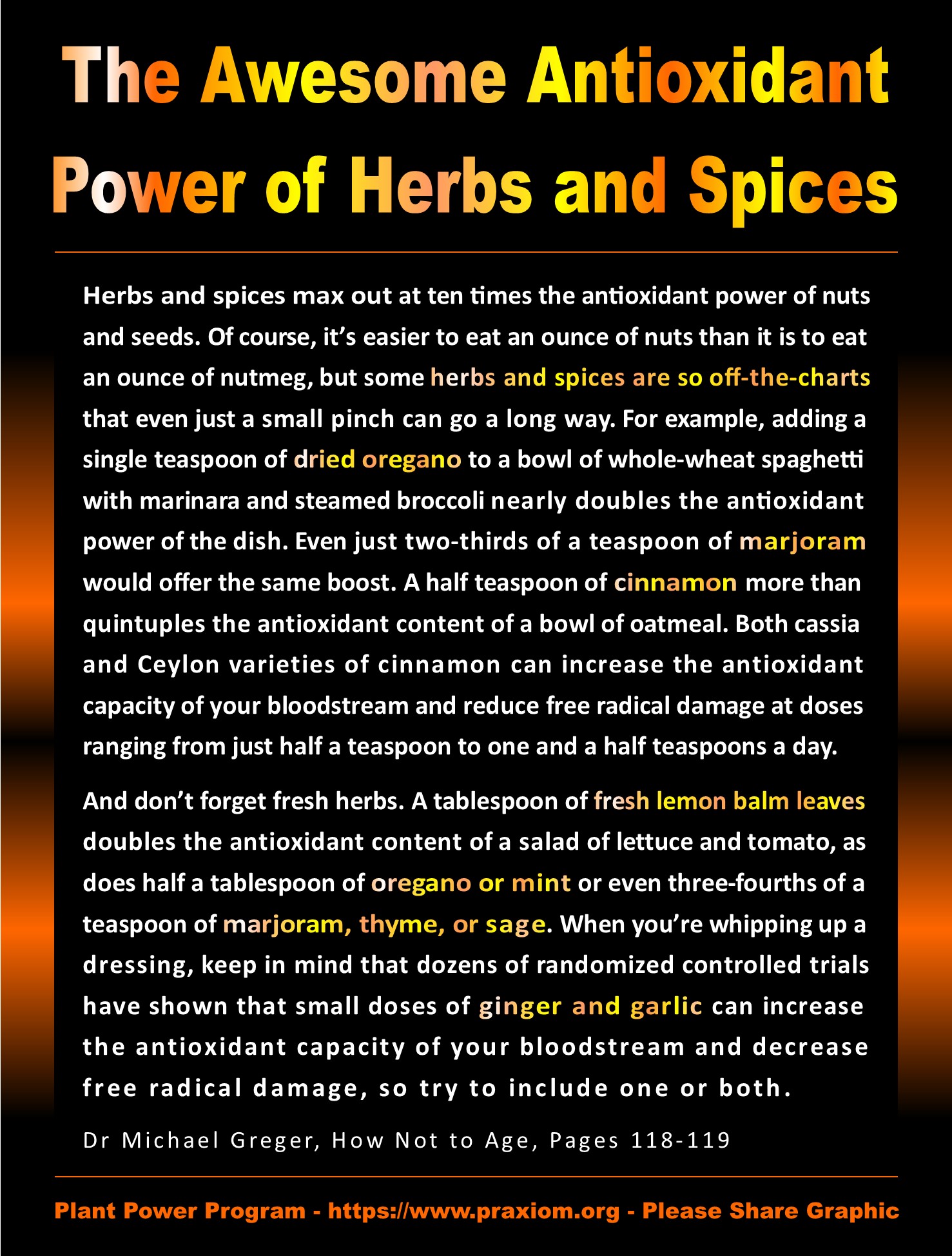 Antioxidant Power of Herbs and Spices - Dr Michael Greger