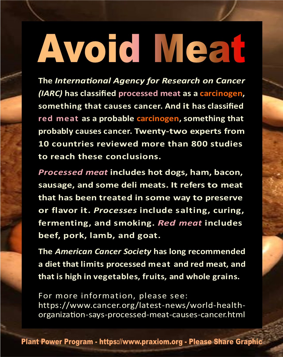 Avoid Meat Products