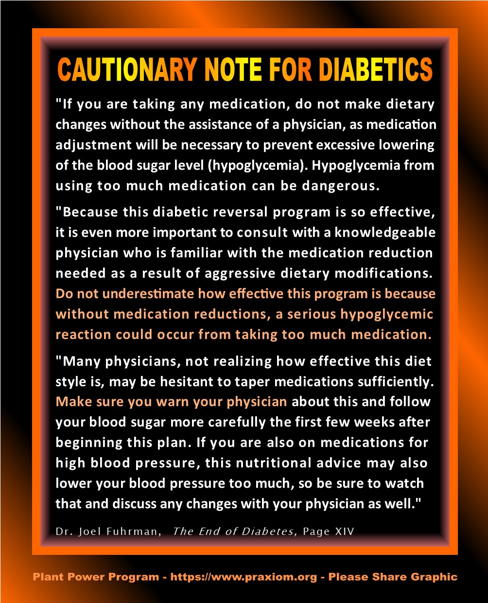 Cautionary Note for Diabetics - Dr. Joel Fuhrman