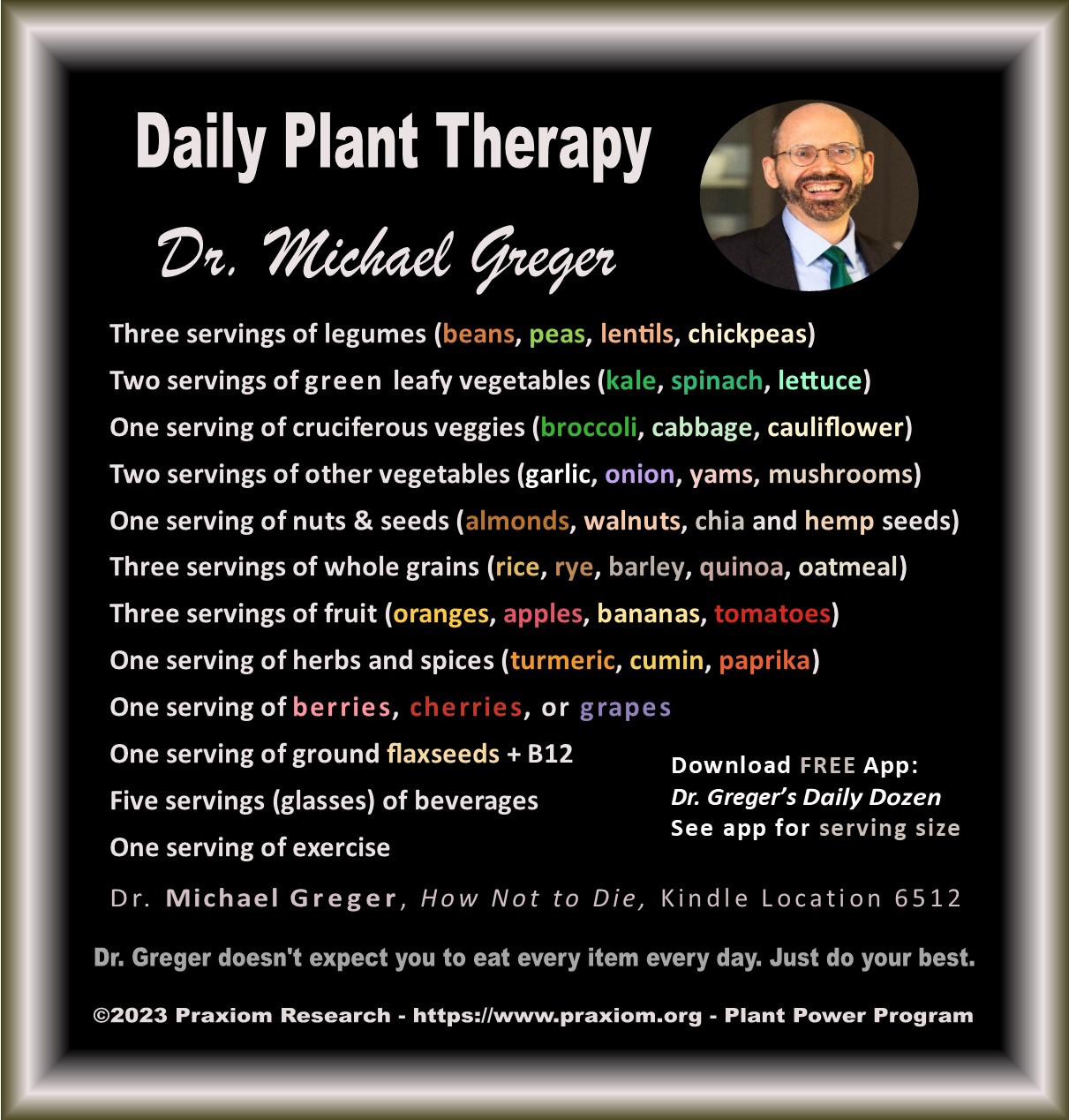 Daily Plant Therapy - Dr. Michael Greger