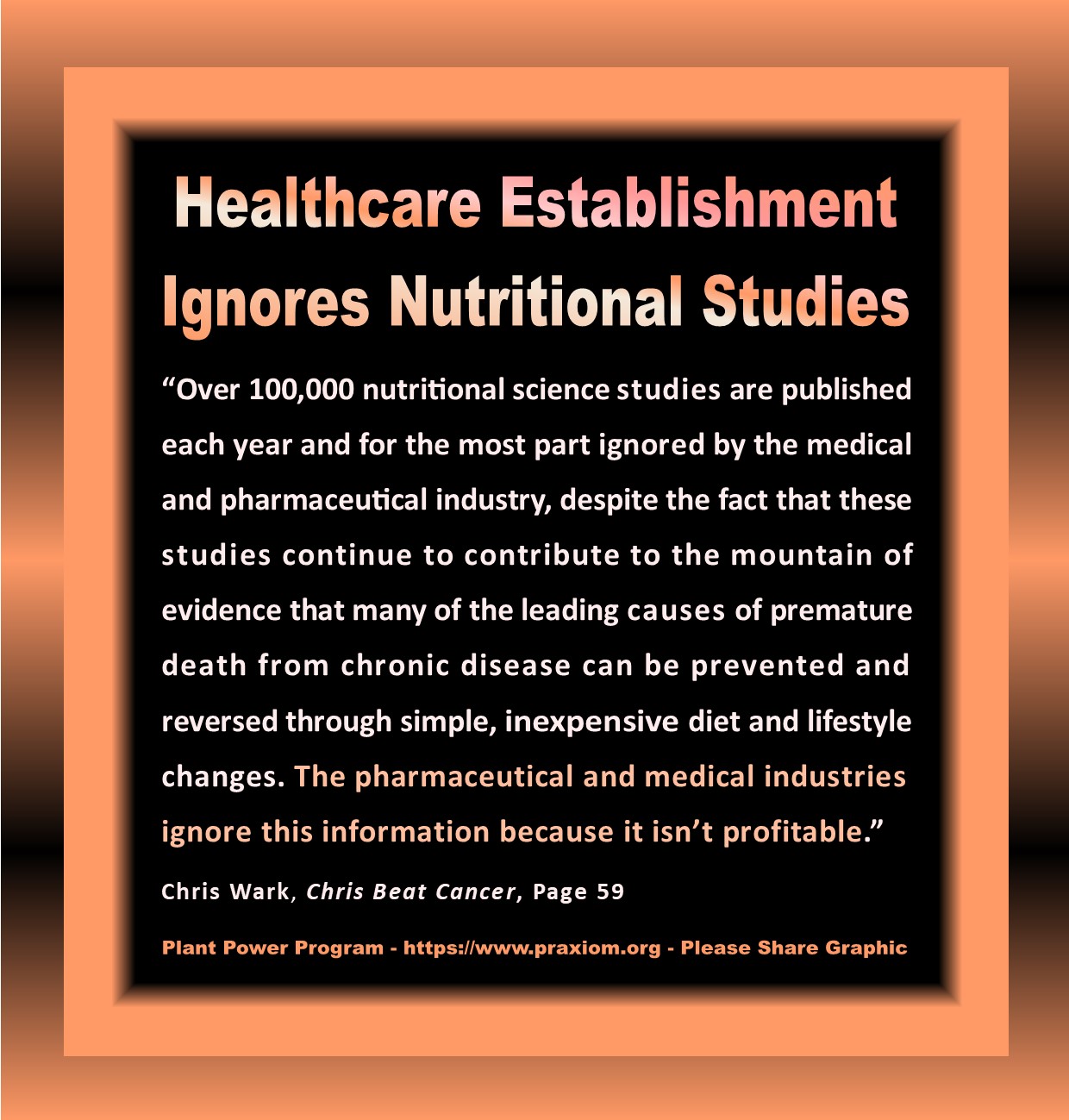 Healthcare Establishment Ignores Nutrition Studies - Chris Wark
