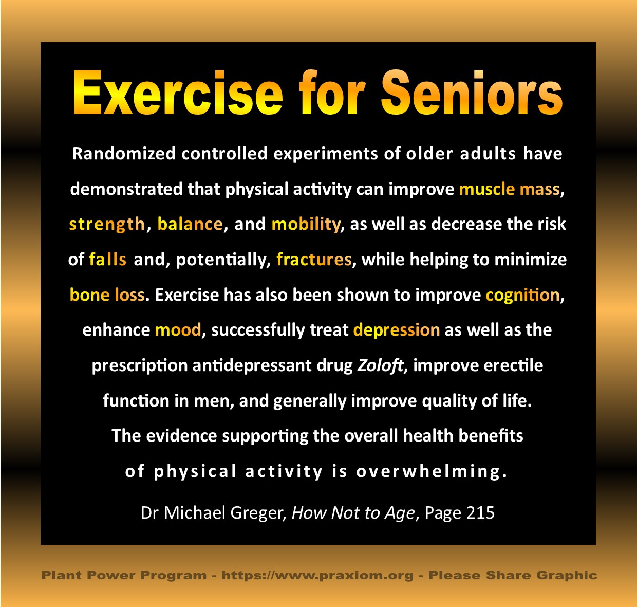 Exercise for Seniors - Dr Michael Greger