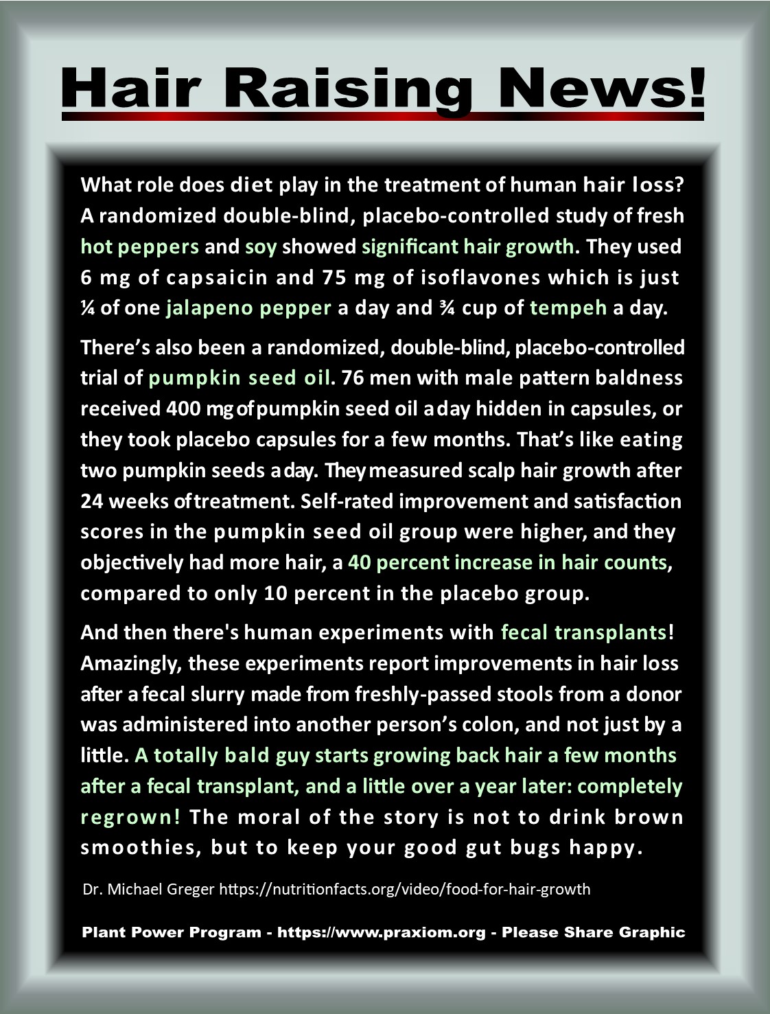 Hair Raising News - Dr. Michael Greger