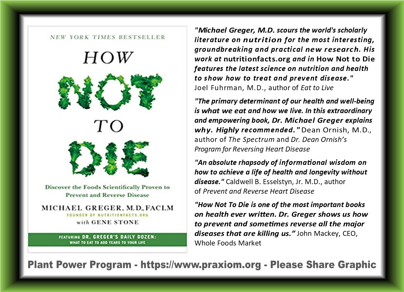 How Not to Die - Greger