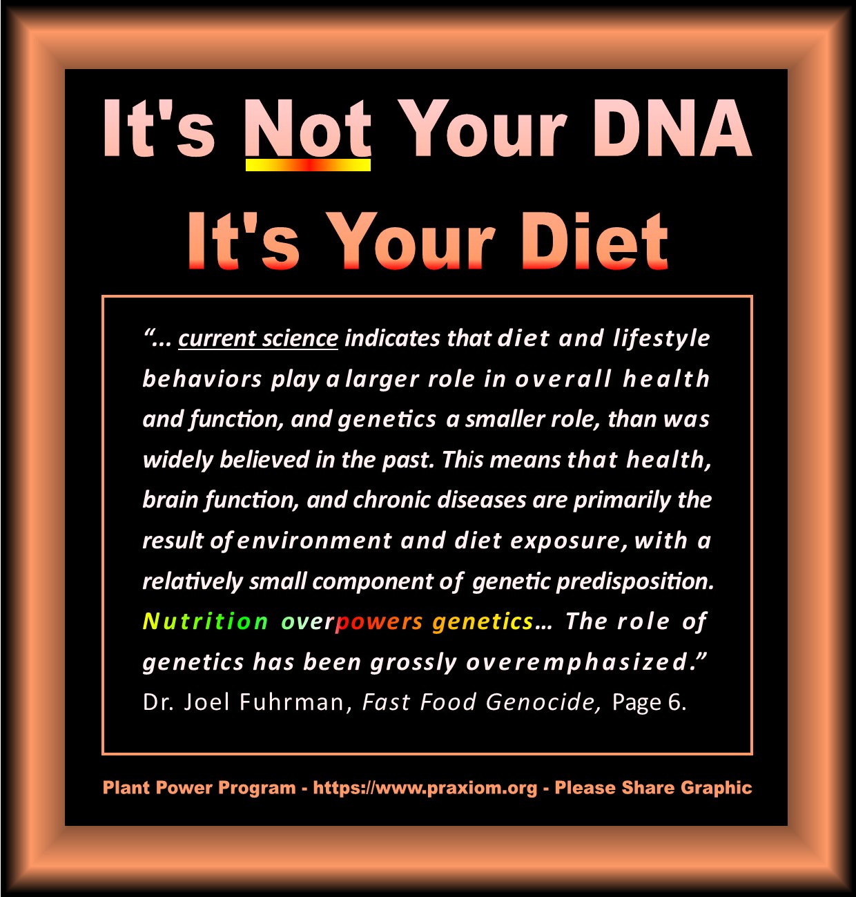 It's not your DNA. It's your Diet - Ron Krebs