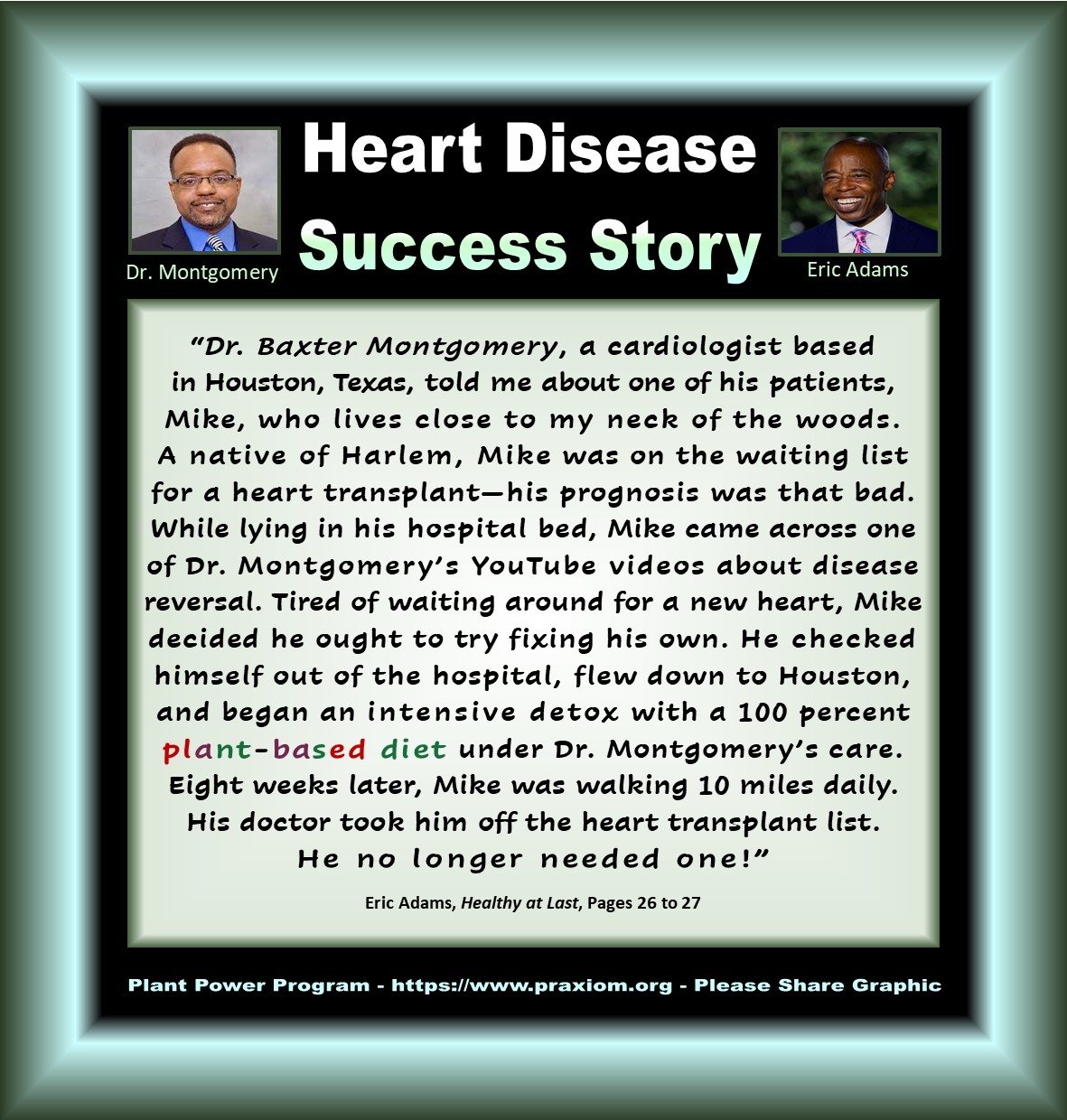 Heart Disease Success Story - Dr. Baxter Montgomery reported by Eric Adams
