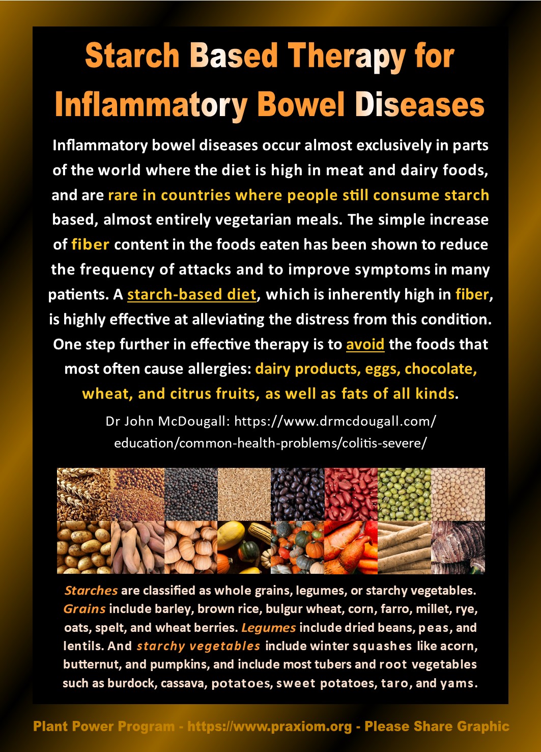 Starch Based Therapy for Inflammatory Bowel Diseases - Dr John McDougall