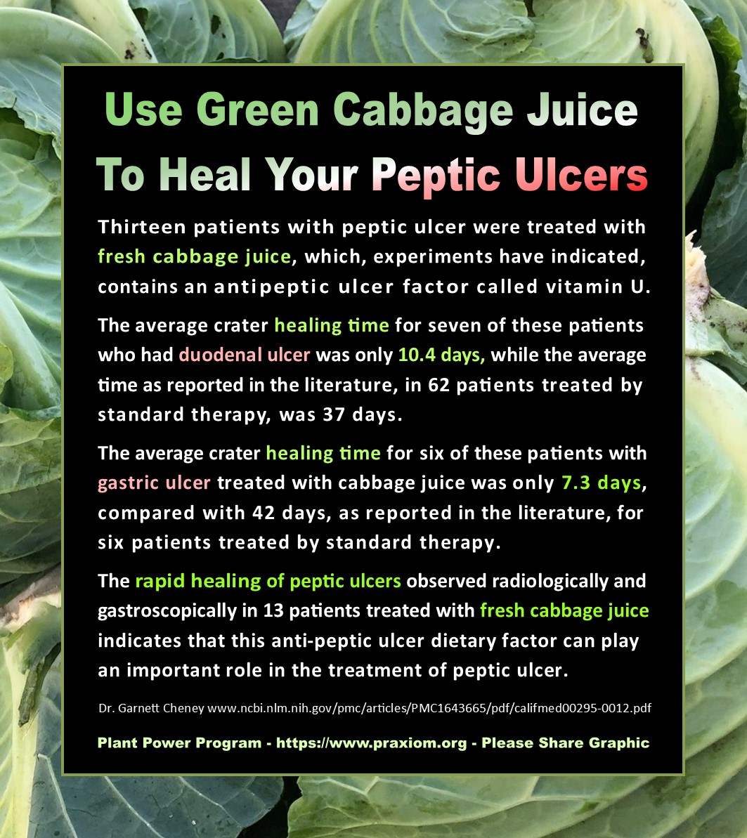 Use Green Cabbage Juice to Heal Peptic Ulcers - Dr. Garnett Cheney 