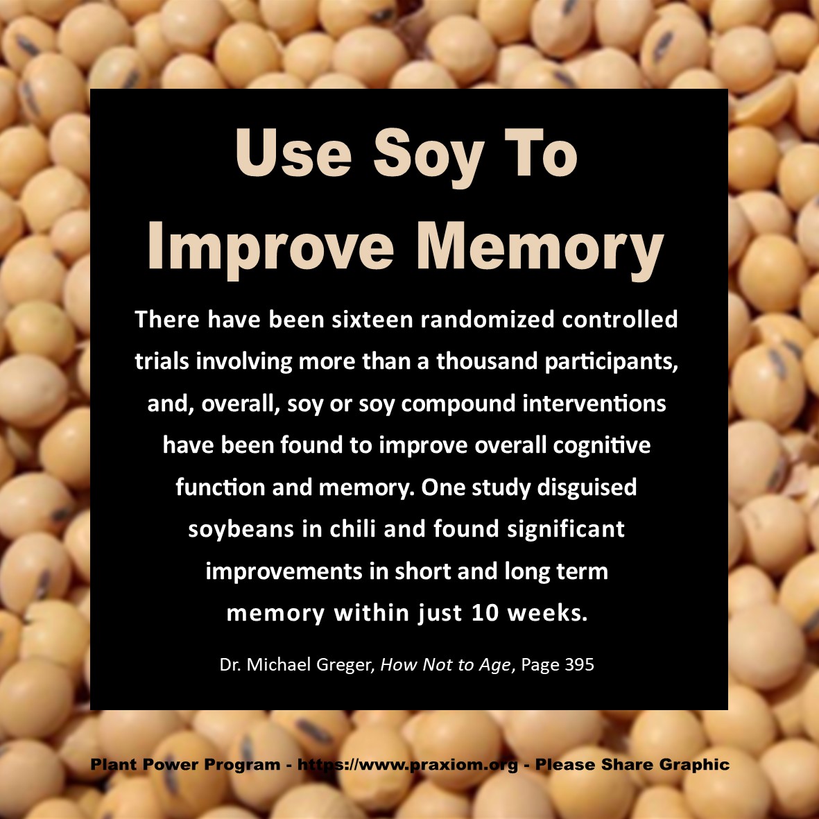 Use Soy to Improve Memory - Dr Michael Greger