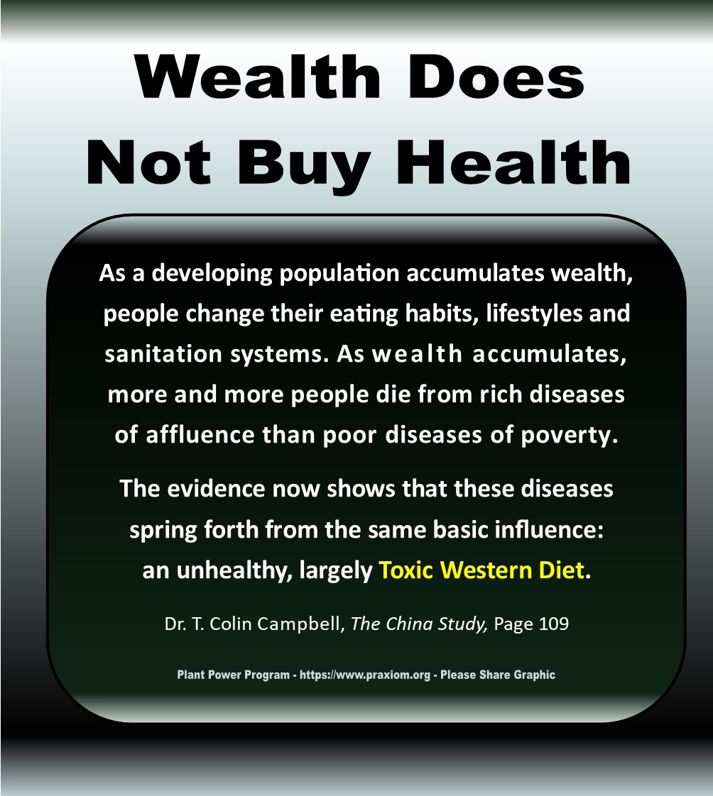 Wealth does not buy health - Dr. T. Colin Campbell