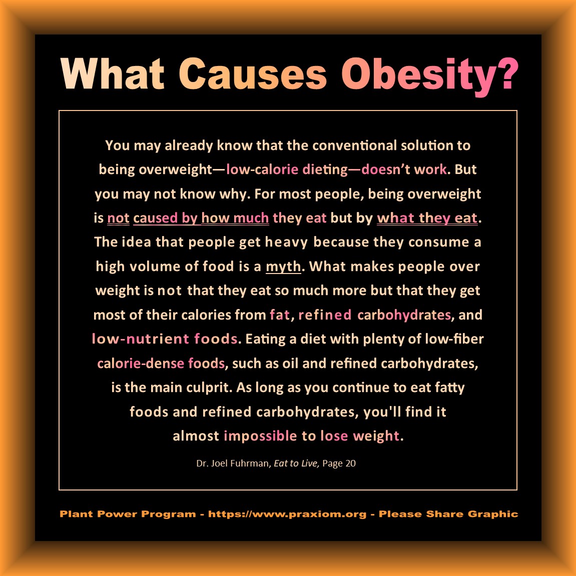 What Causes Obesity? Dr. Joel Fuhrman