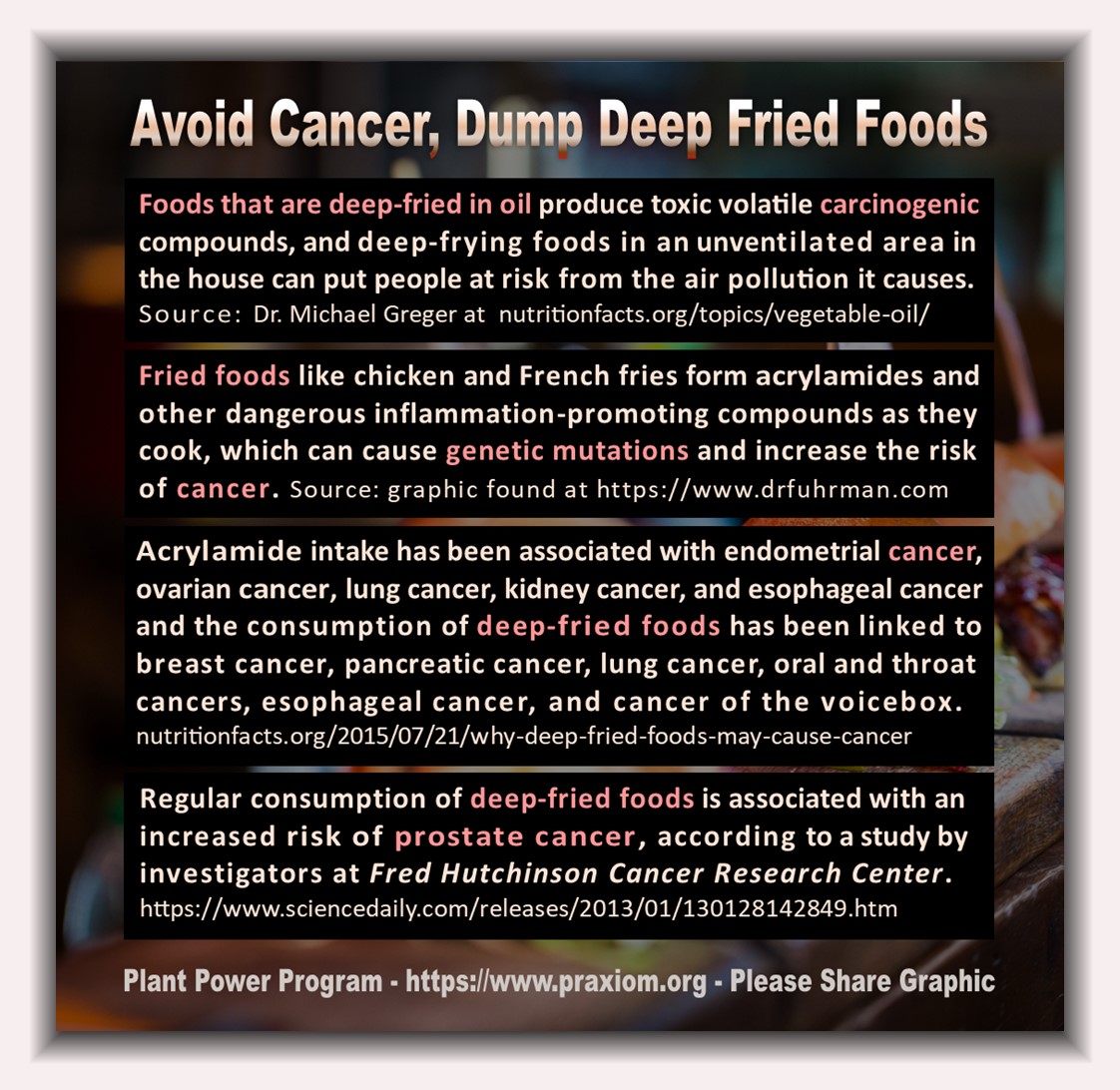 Avoid Cancer,
        Dump Deep Fried Foods