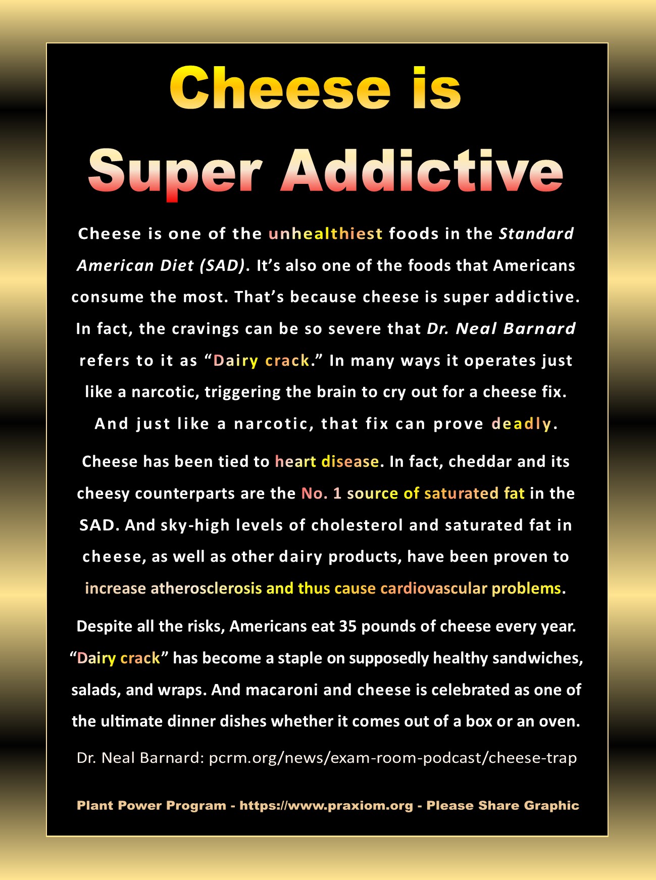Cheese is Super Addictive - Dr. Neal Barnard