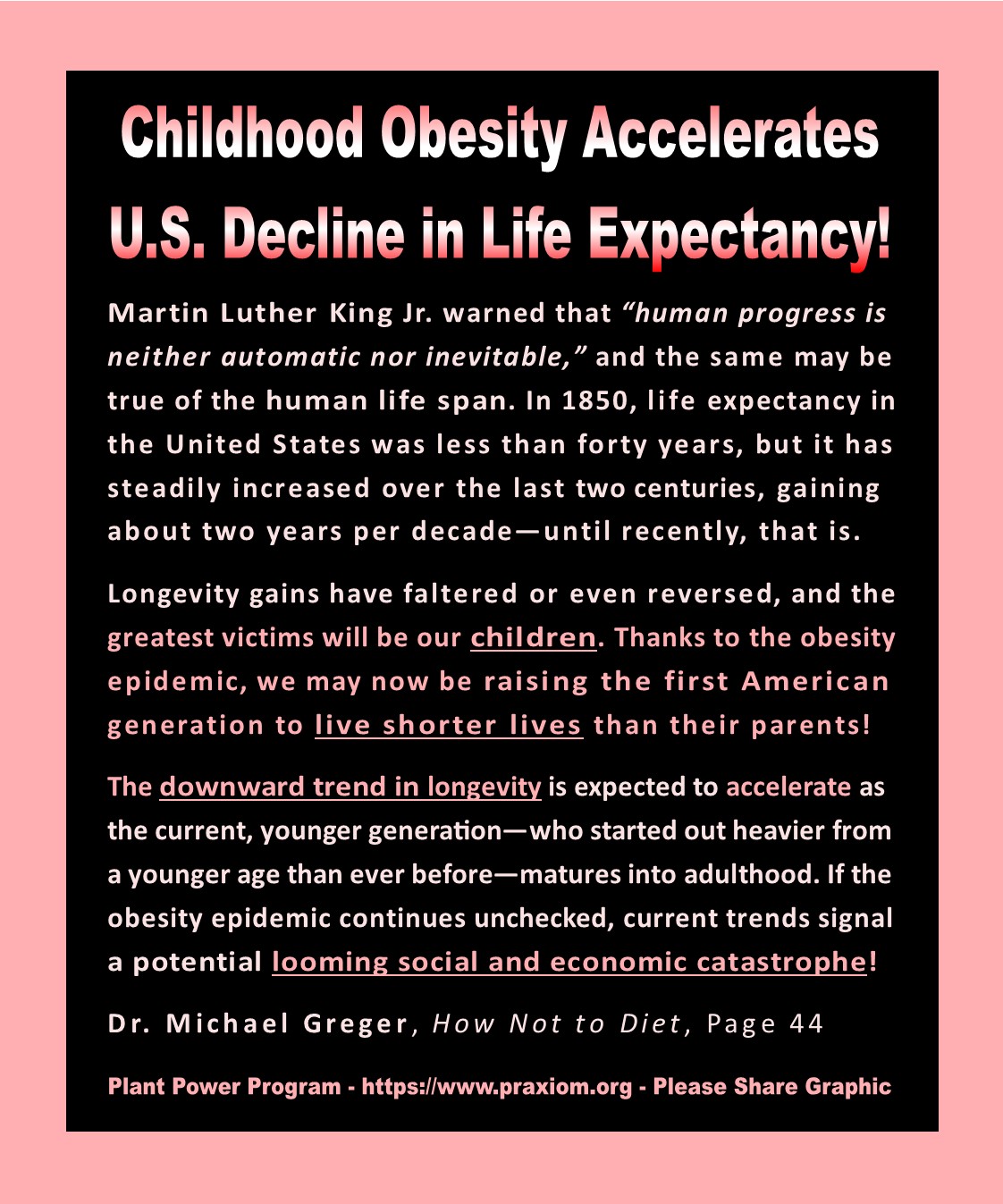 Childhood Obesity Accelerates Decline in US Life Expectancy - Dr. Michael Greger