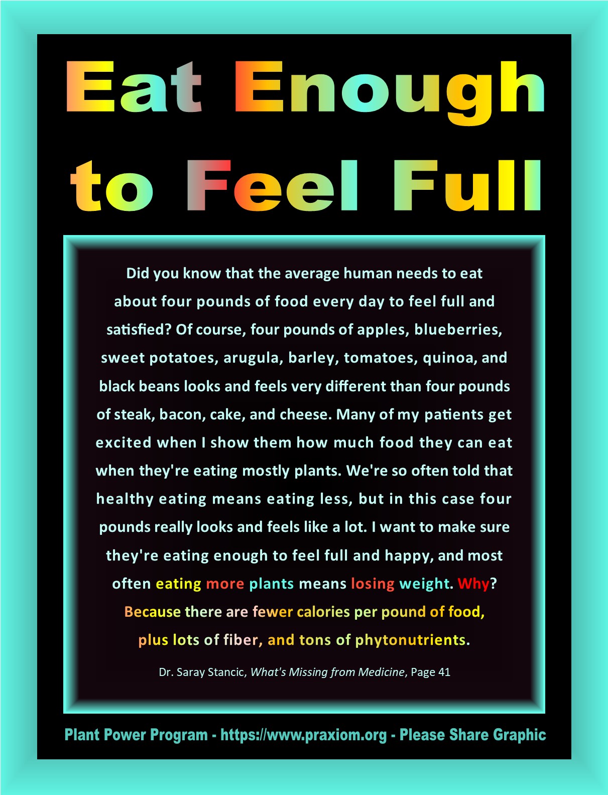 Eat Enough to
        Feel Full - Dr. Saray Stancic