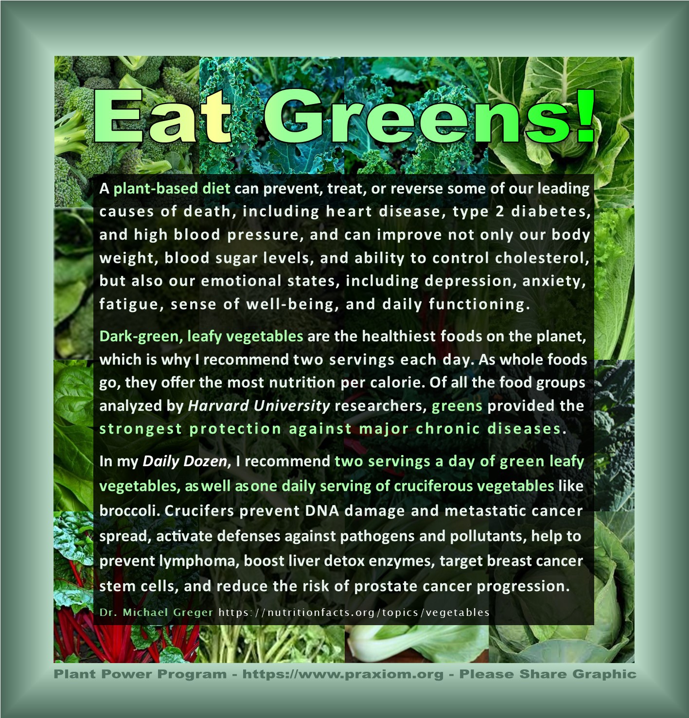 Eat Your Vegetables! Dr. Michael Greger