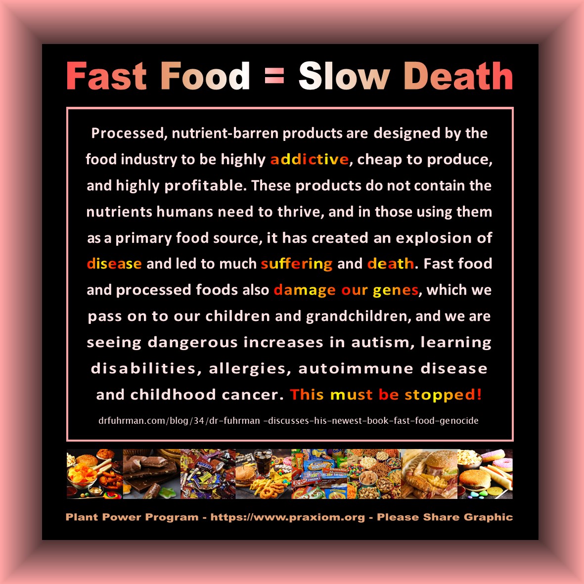 Fast Food = Slow Death - Dr. Joel Fuhrman