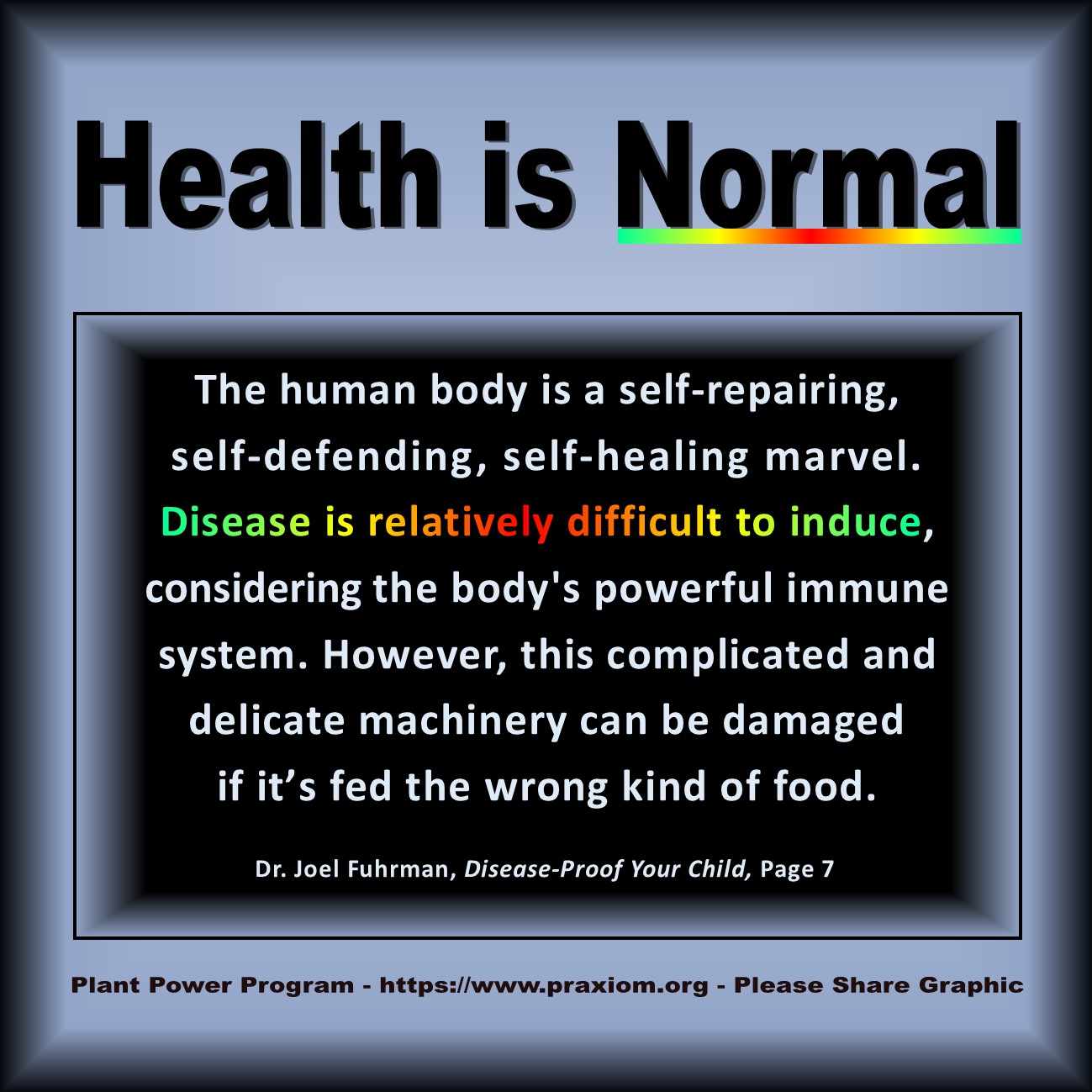 Health is Normal - Dr. Joel Fuhrman
