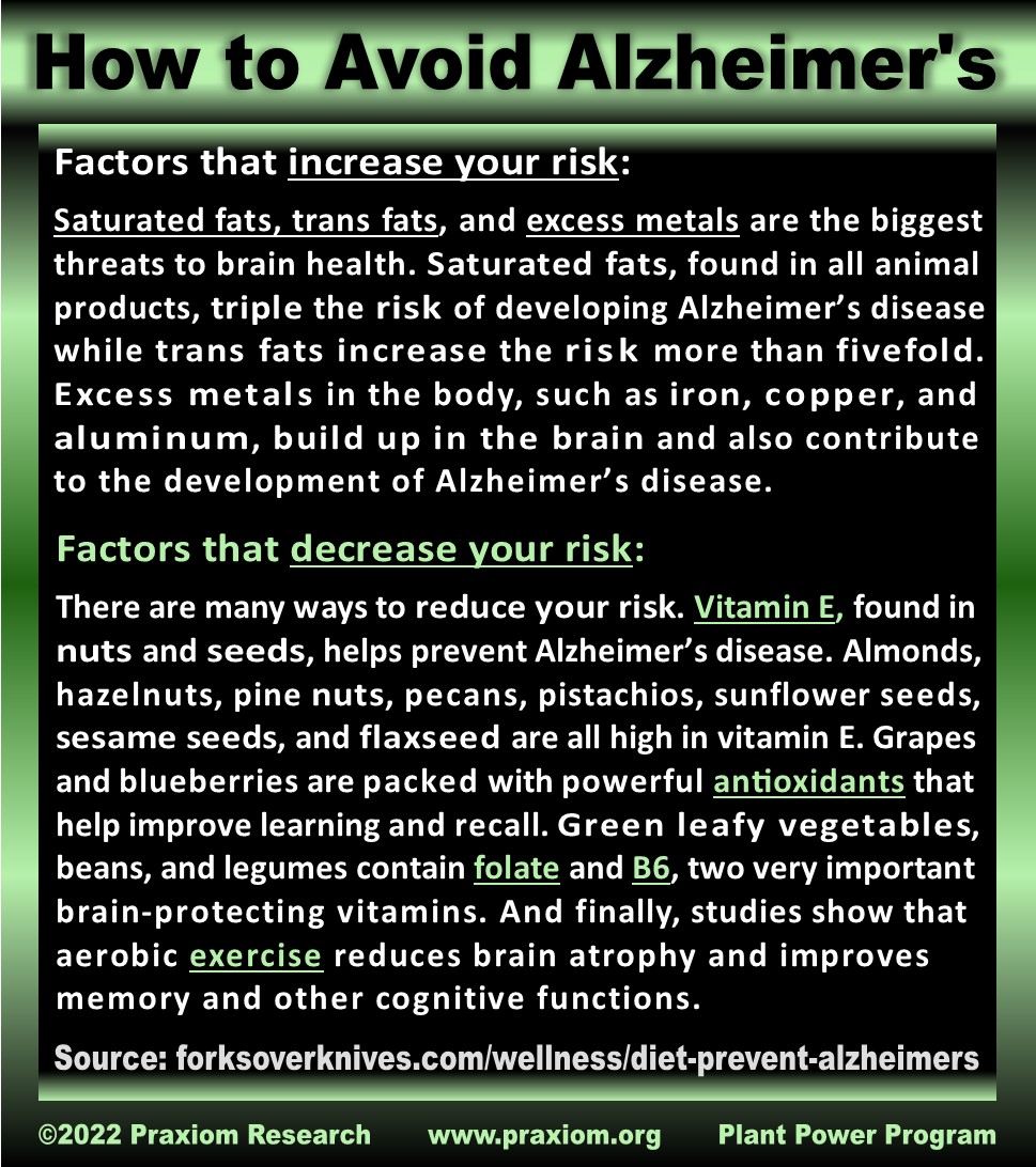 How to Avoid Alzheimer's