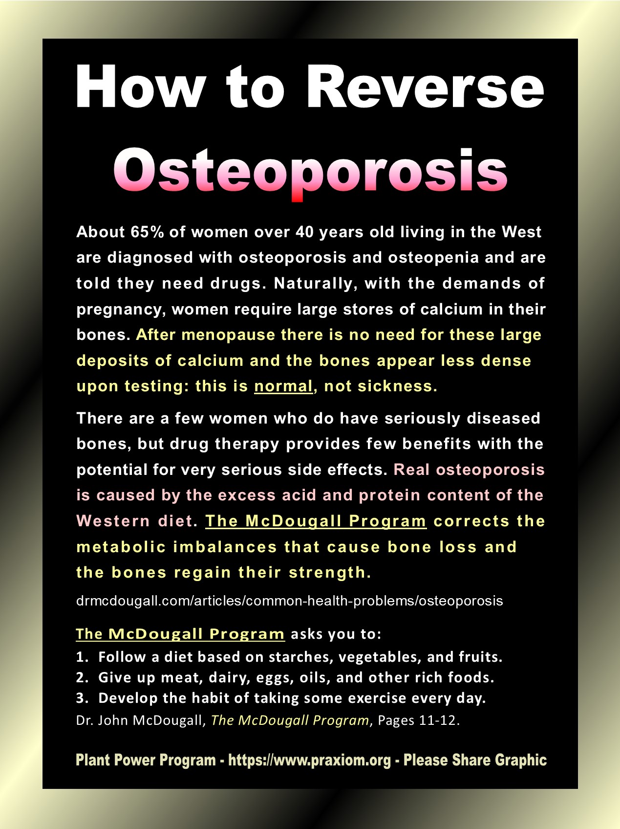 How to Reverse Osteoporosis - Dr. John McDougall