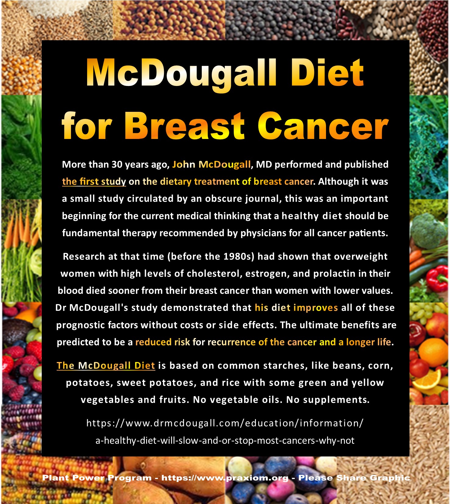 McDougall Diet for Breast Cancer - Dr John McDougall