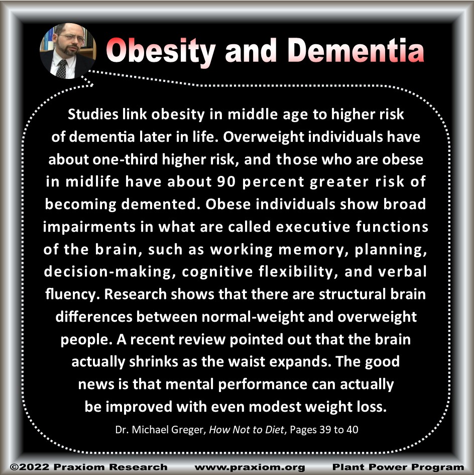 Obesity and Dementia - Dr. Michael Greger