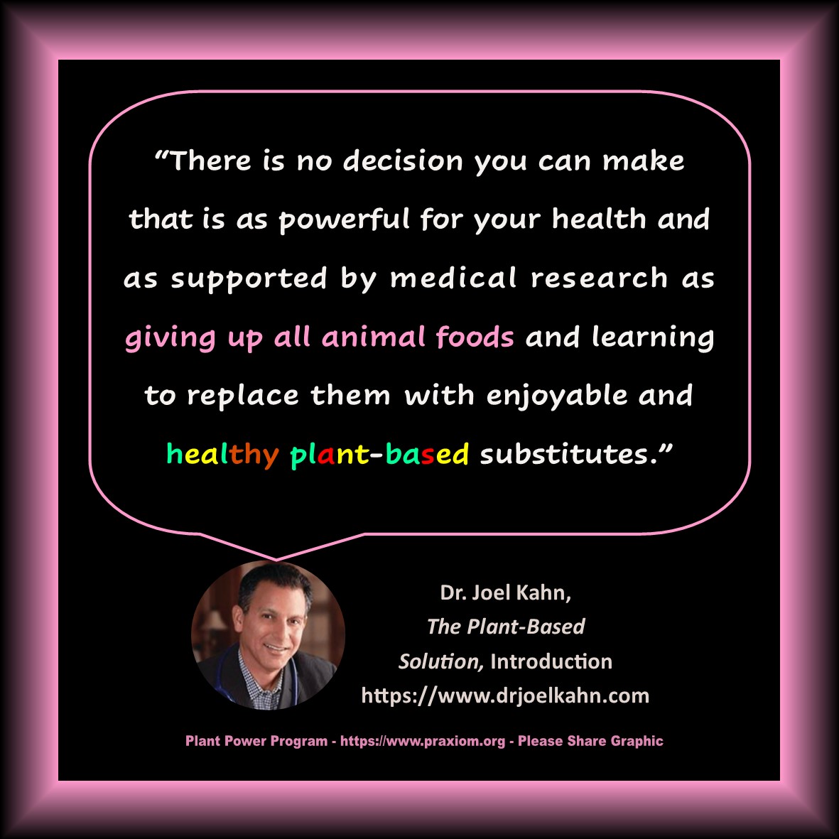 The Plant-Based
        Solution - Dr. Joel Kahn