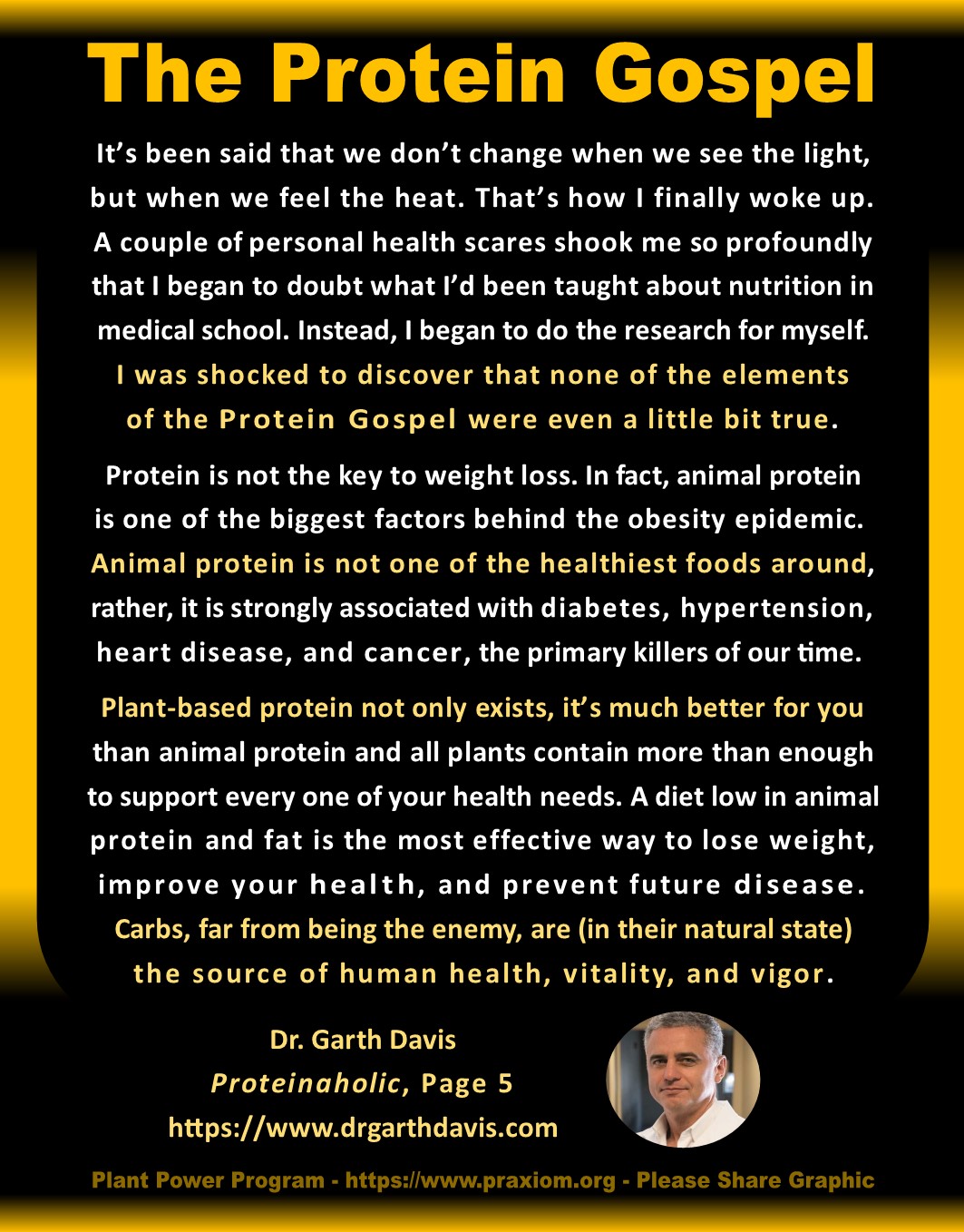 The Protein Gospel - Dr. Garth Davis