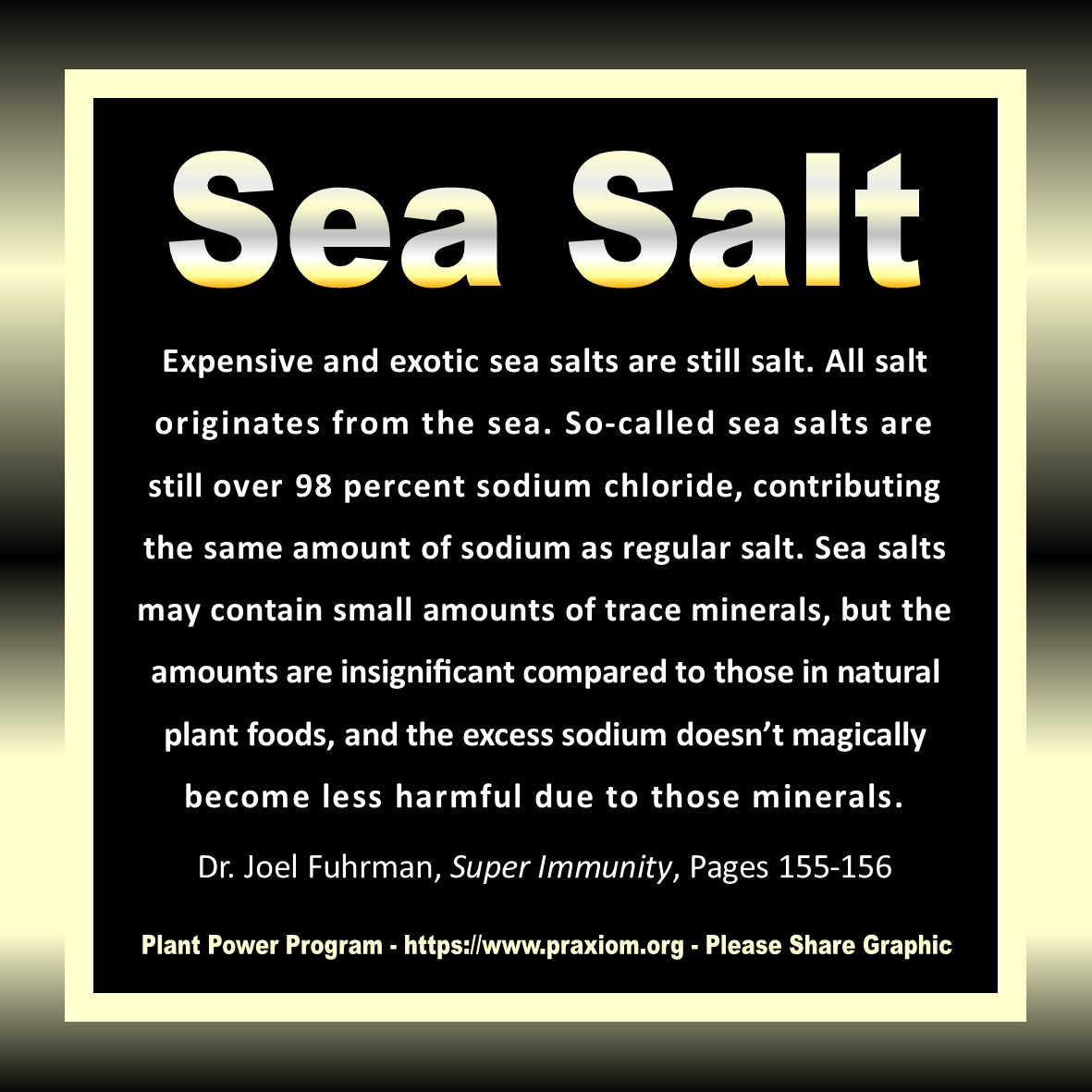 Sea Salt is Harmful - Dr. Joel Fuhrman