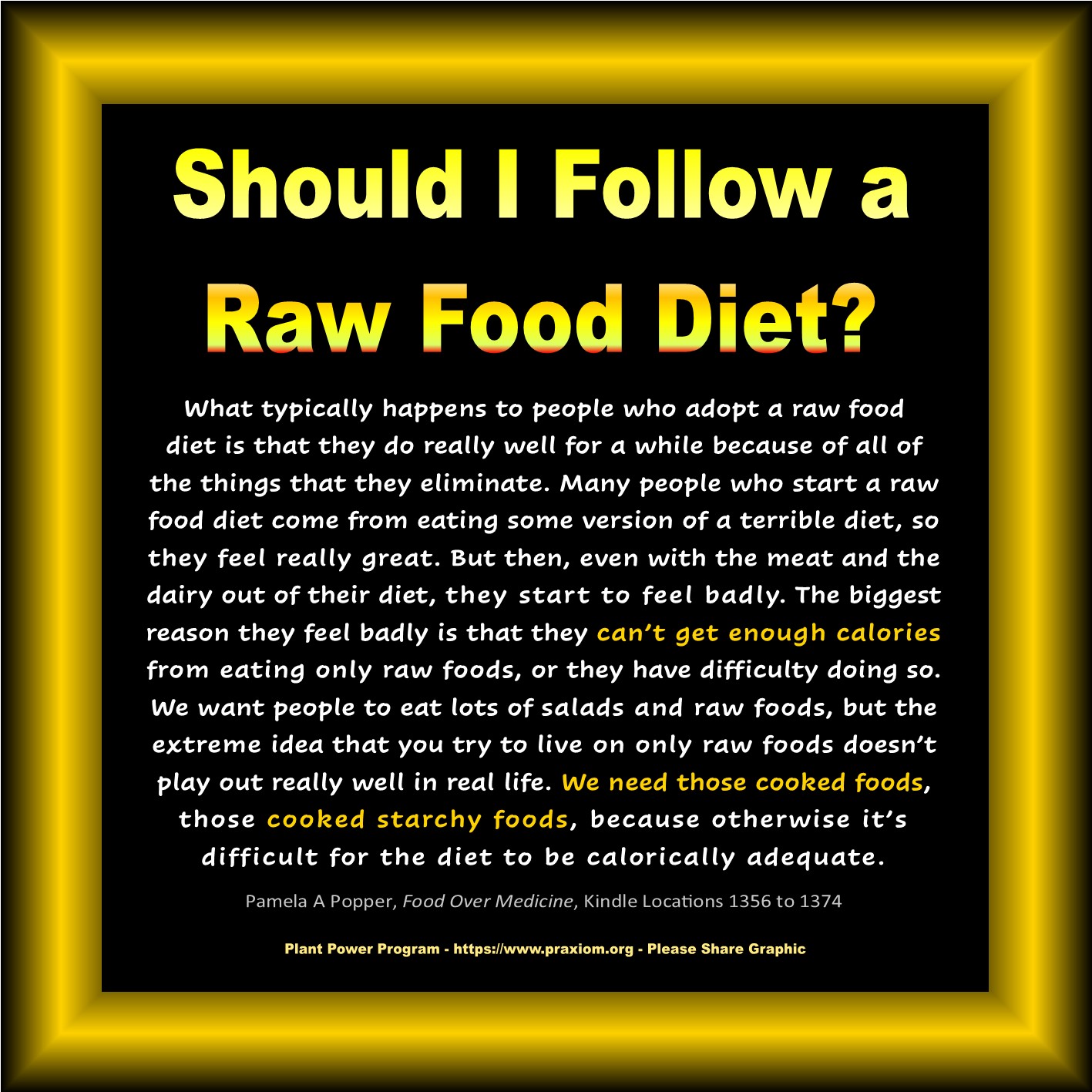 Should I Follow a Raw Food Diet - Pam Popper