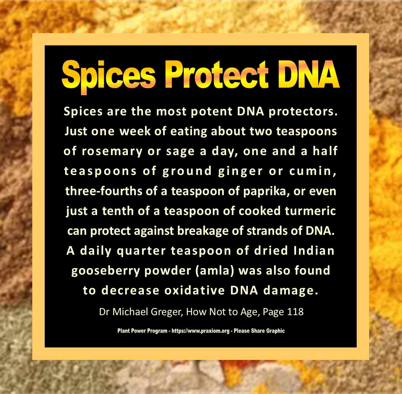 Spices Protect DNA - Dr Michael Greger