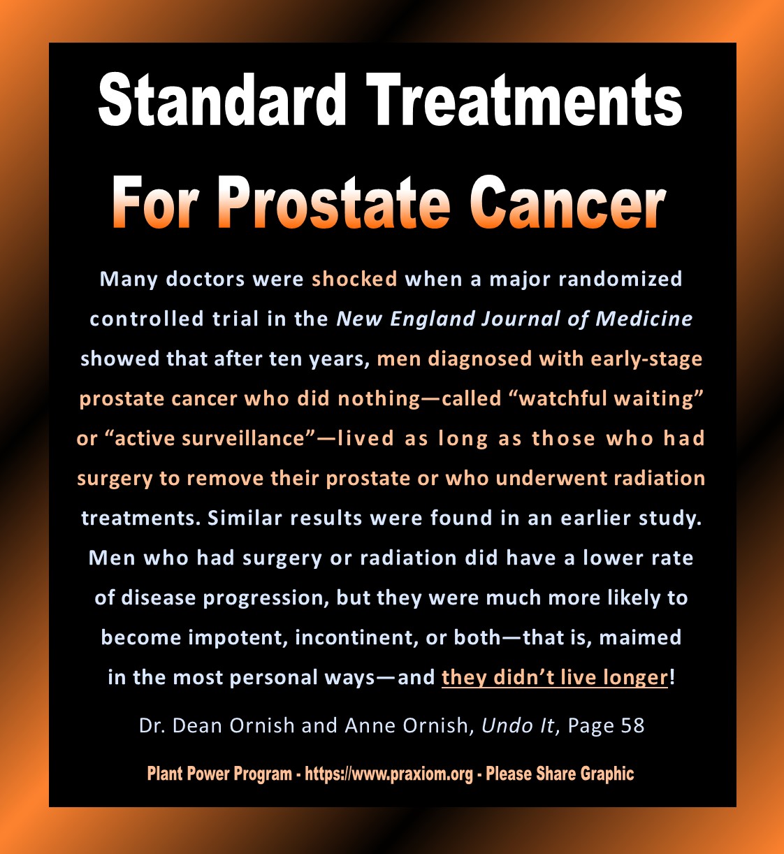 Standard Treatments for Prostate Cancer - Dr. Dean Ornish