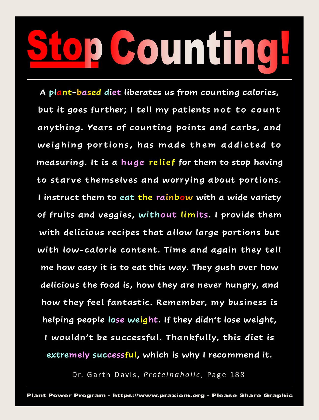 Stop Counting - Dr. Garth Davis
