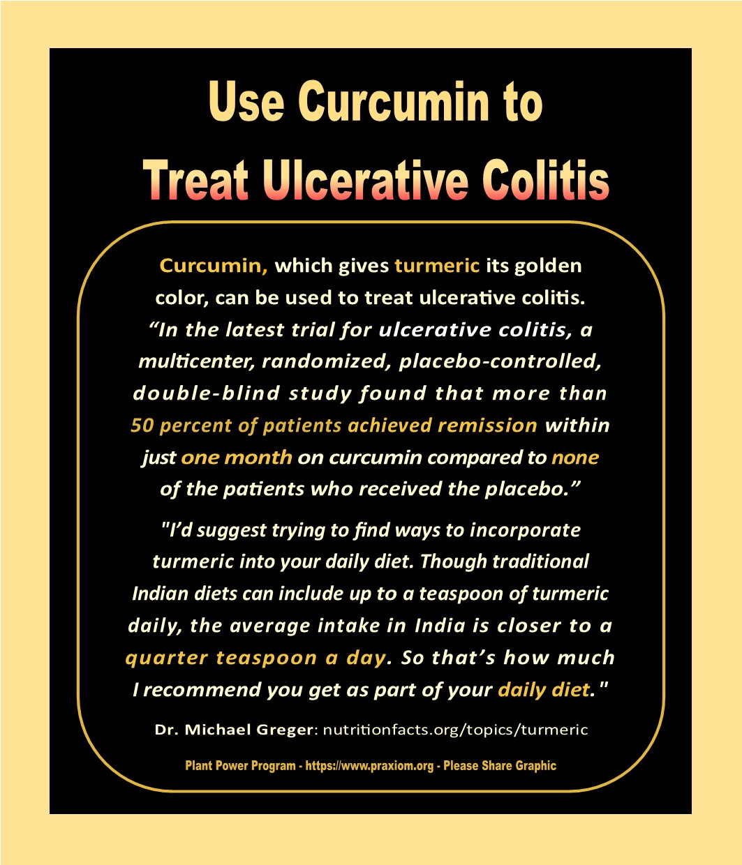 Use Curcumin to Treat Ulcerative Colitis - Dr. Michael Greger