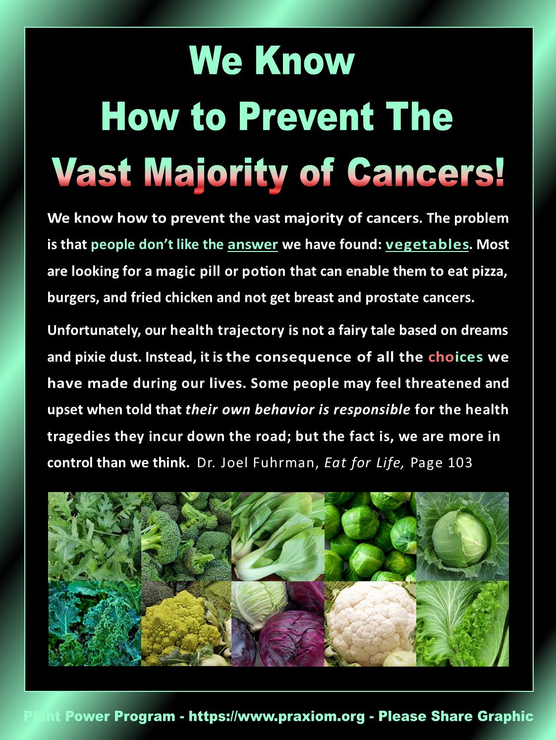 We know how to prevent the vast majority of cancers